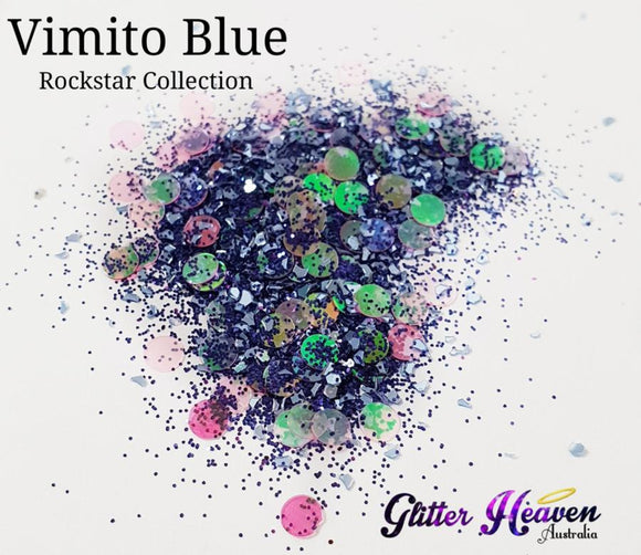 Glitter Heaven Vimito Blue Rockstar Collection