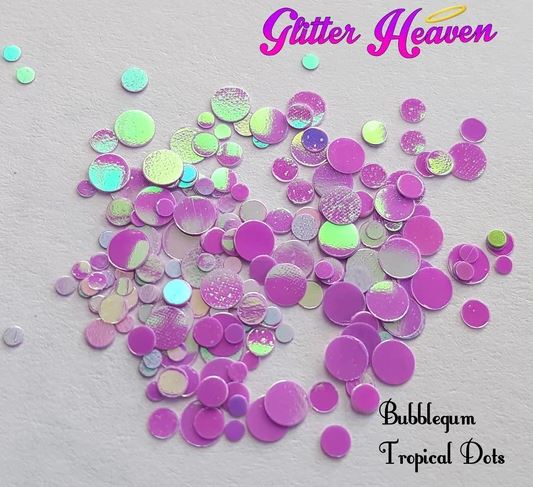 Glitter Heaven Bubblegum Tropical Dots