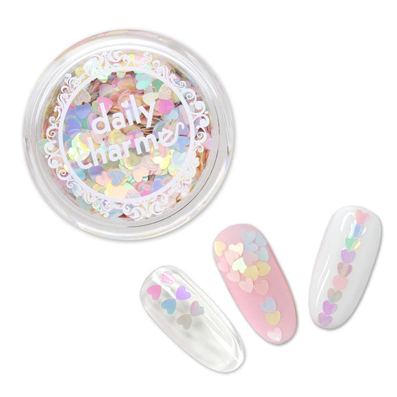 Daily Charme Lovely Heart Glitter Mix / Pastel Rainbow